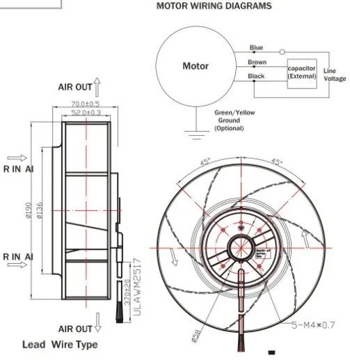 Centrifugal Industrial Axial Fan, 110v 220v, Plastic - detail 2