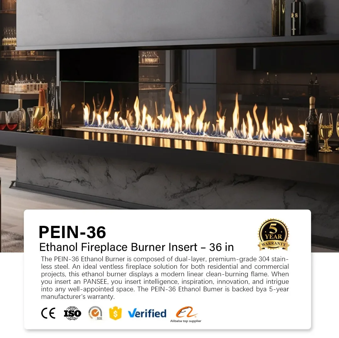 Steel Metal Ethanol Fireplace, Stainless Steel - detail 2