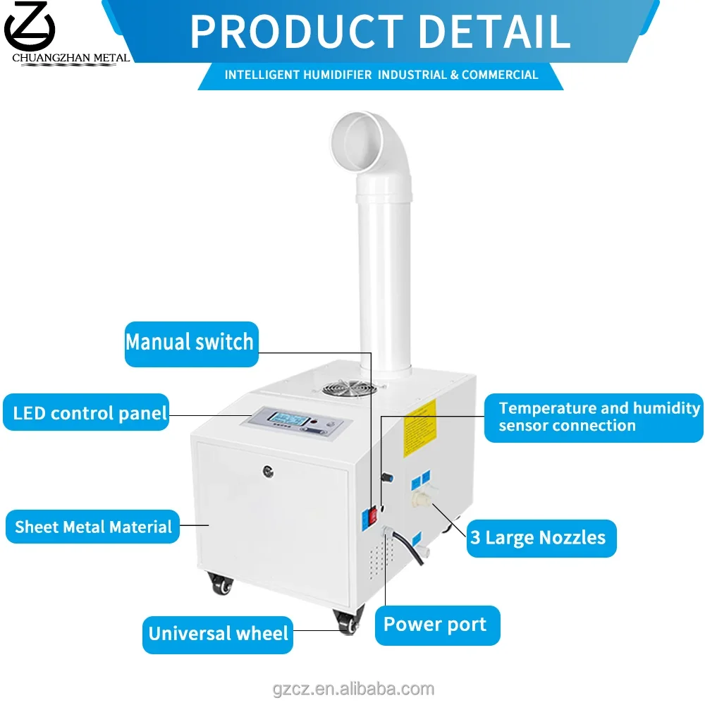 Capacity Industrial Ultrasonic Humidifier, 3-21KG/h, 110-240v - detail 16