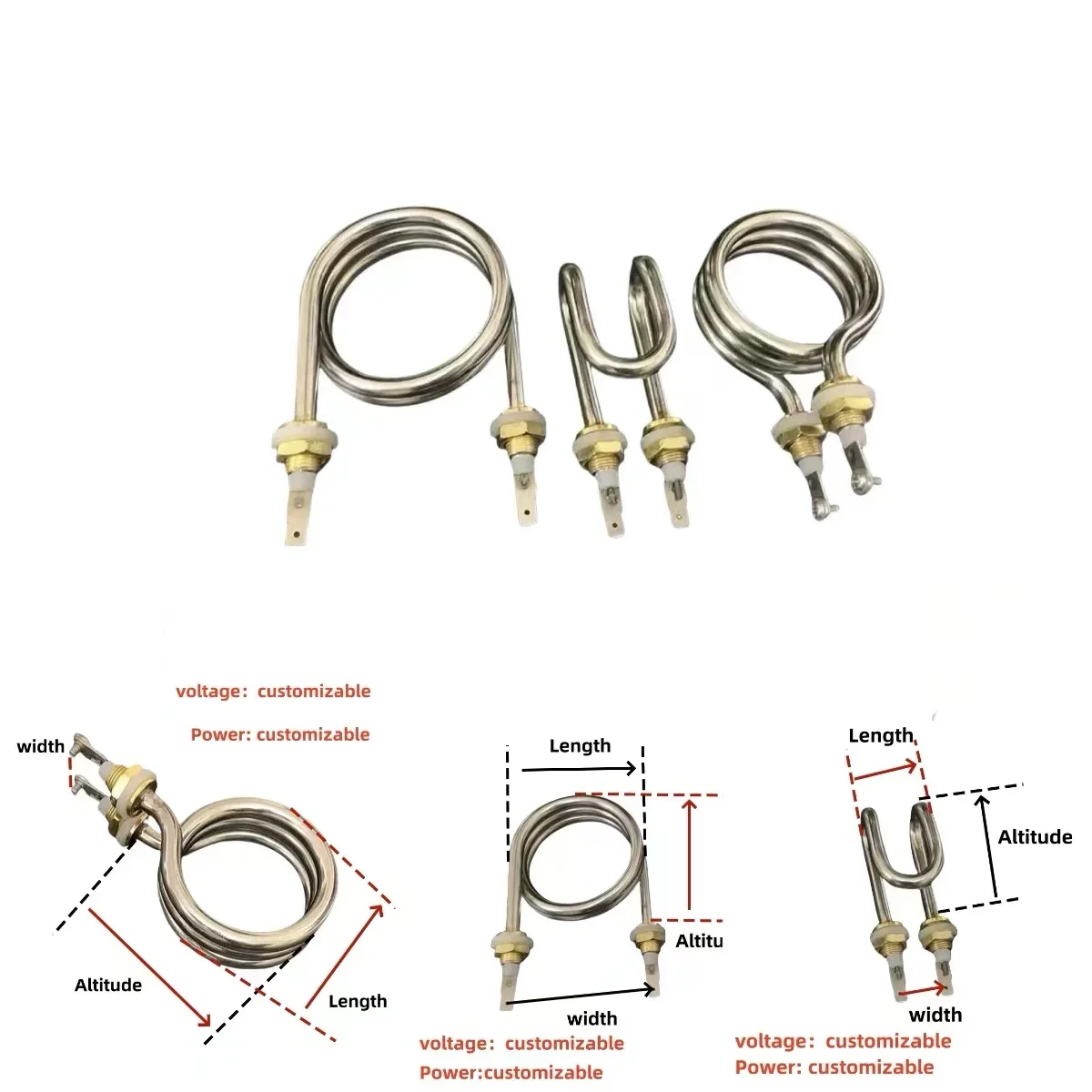 Steel Immersion Tubular Heater, 220V, 380V, Stainless, 8Kw - detail 28
