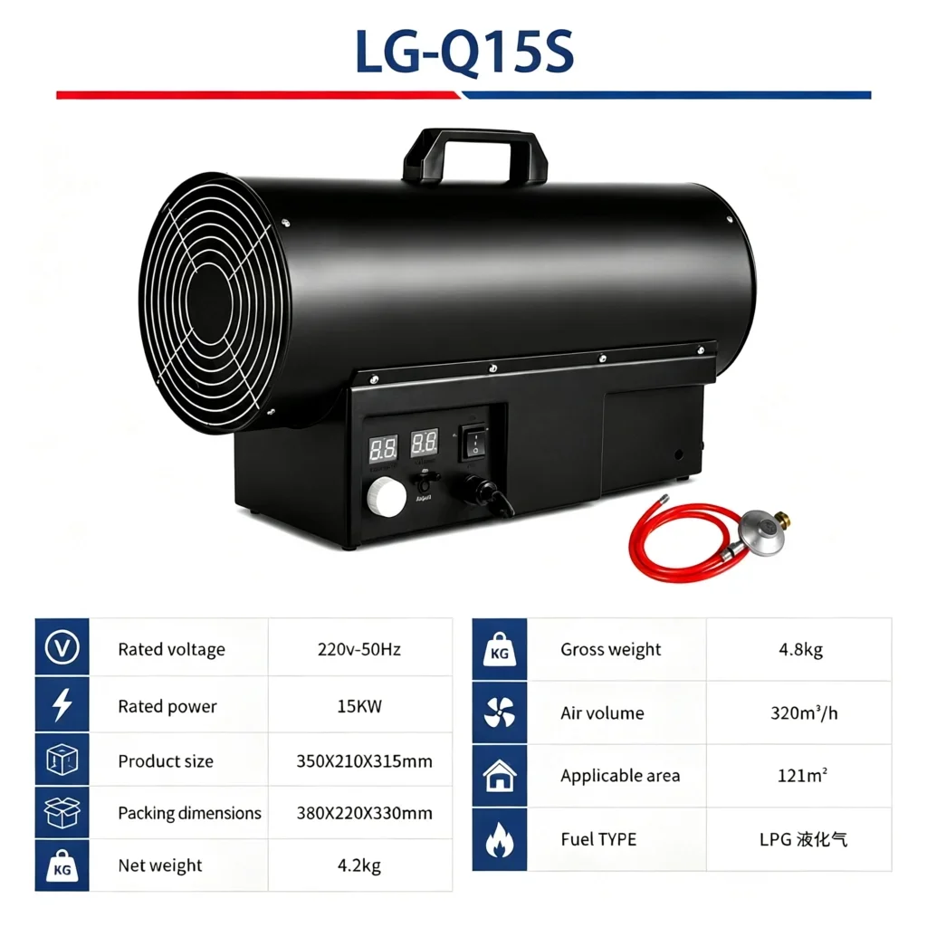 Gas Heater, 10KW/15KW/30KW/50KW, Portable, LPG - detail 6