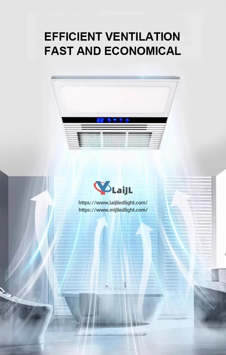 Bathroom Exhaust Fan, 4-in-1, PTC, 12W, LED - detail 6