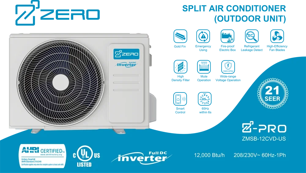 Z-PRO Inverter Split Air Conditioner, R32/R454B, 9000-36000 BTU - detail 6