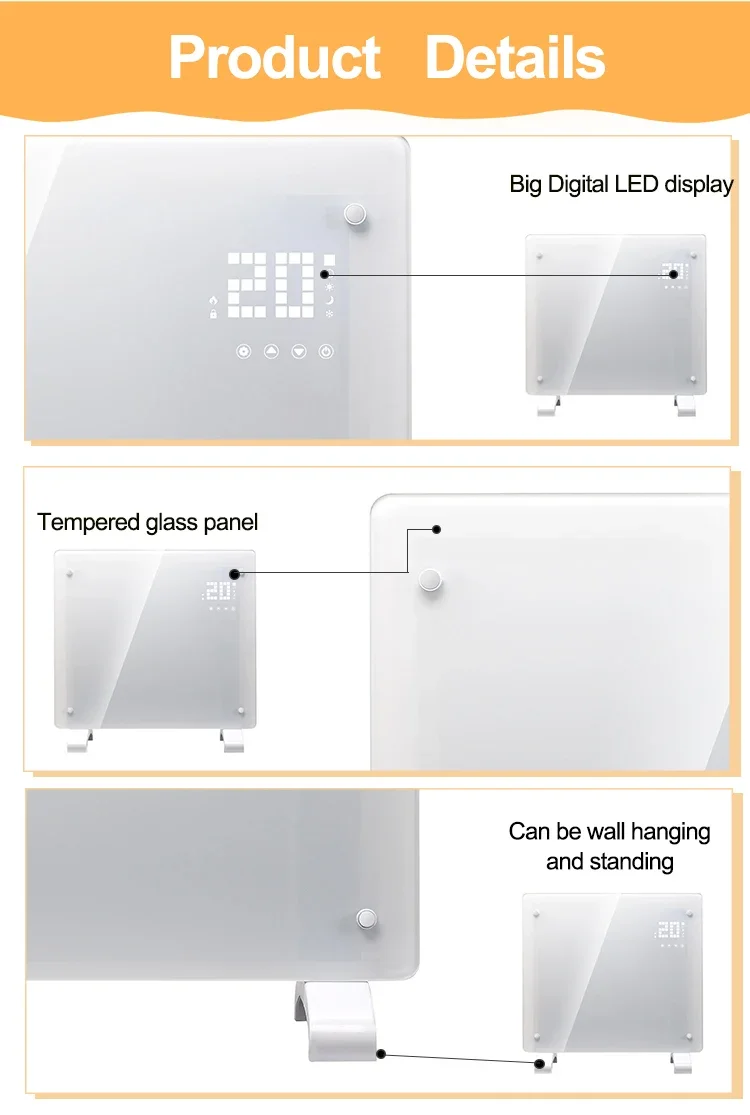 Infrared Glass Panel, 2000W, Wall - detail 10