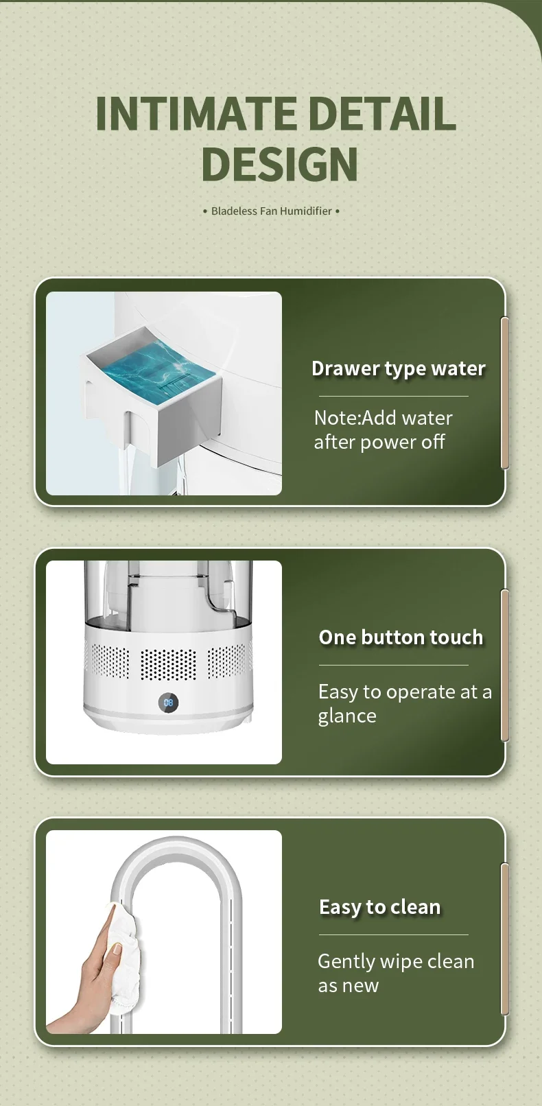 Remote Control Electric Mist Fan with Water Spray for Cooling and Humidification - detail 10