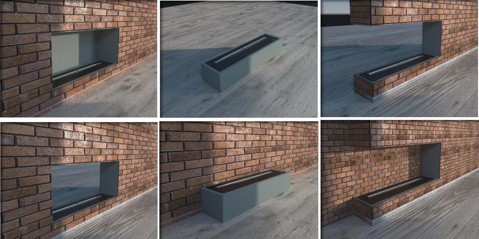 Steel Metal Ethanol Fireplace, Stainless Steel - detail 14