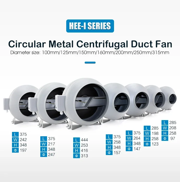 Centrifugal Fan, 100mm, 125mm, 150mm, 160mm - detail 2