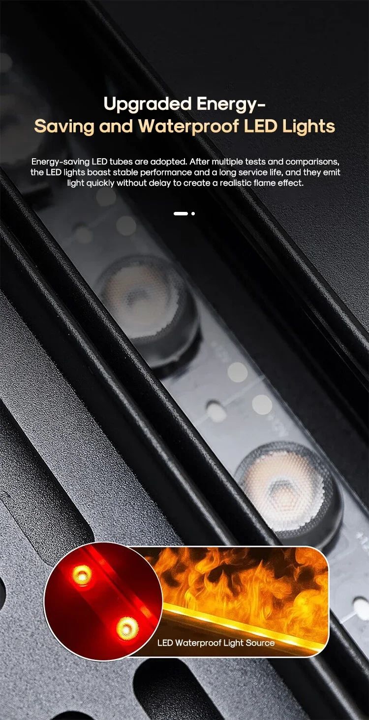 Electric Fireplace, 70-300cm, LED - detail 12