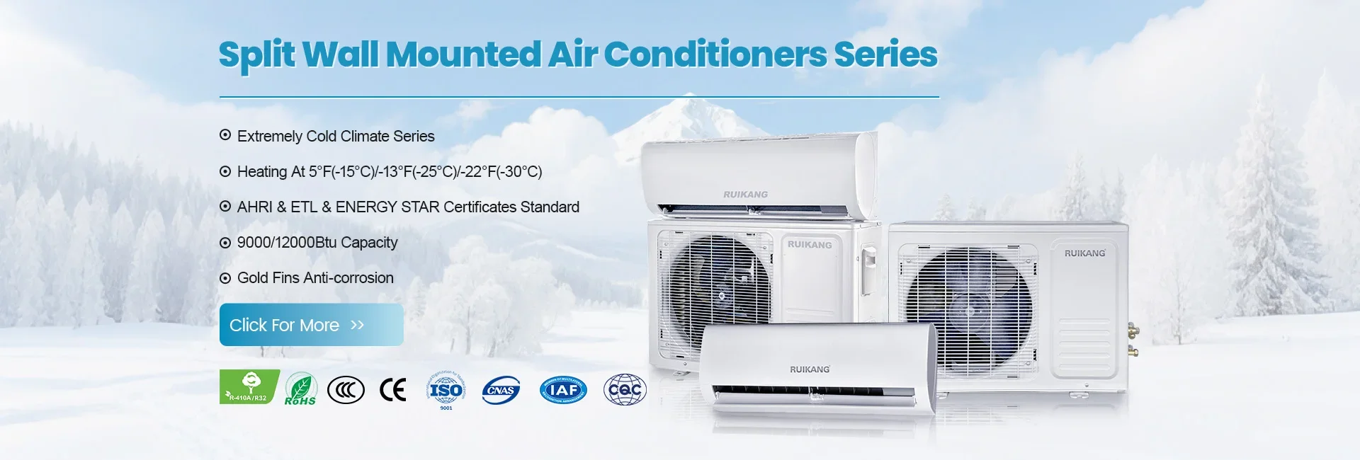 Split Air Conditioner, Wall, 220-240V, 12000 - detail 2