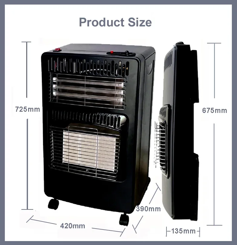 And Gas Heater, LPG, Electric, ID-GHF-03(Black+Red) - detail 8