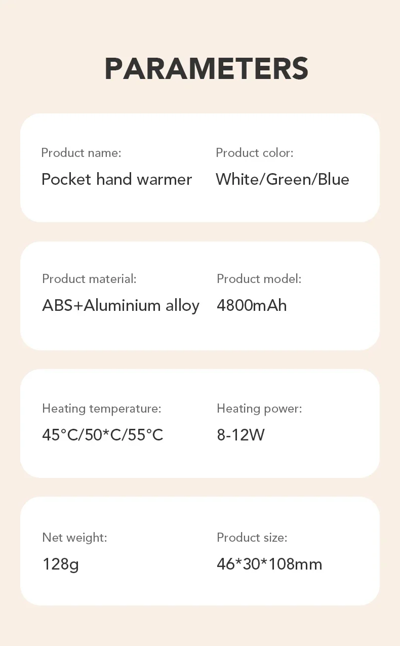 Hand Warmer, IMYCOO, 4800mAh, Portable - detail 18
