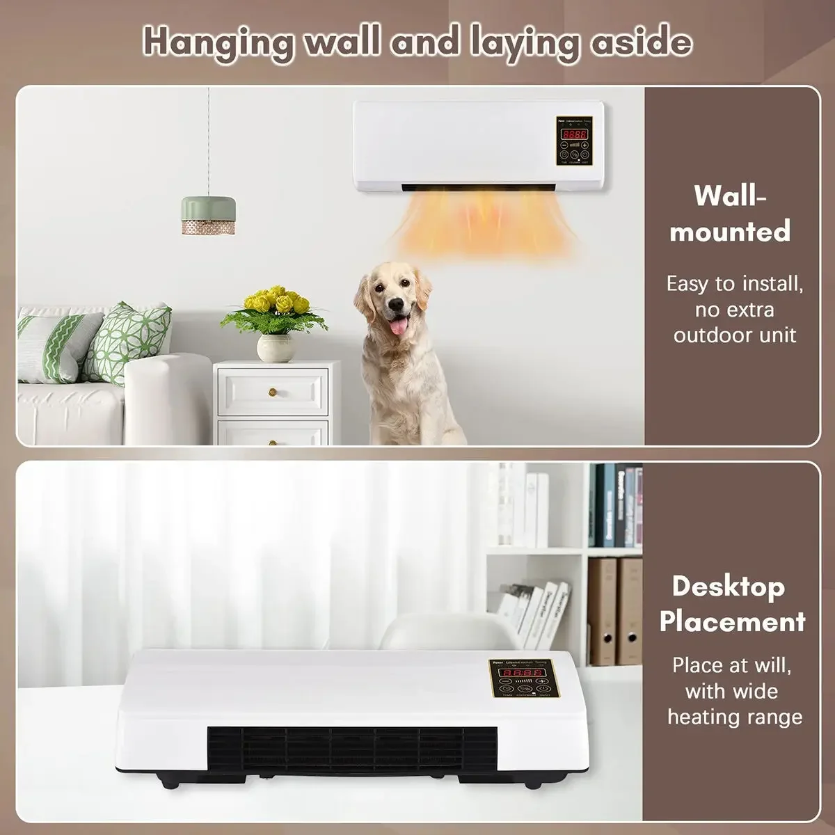 Wall Mounted Heater, ECO, Electric, Plastic - detail 6