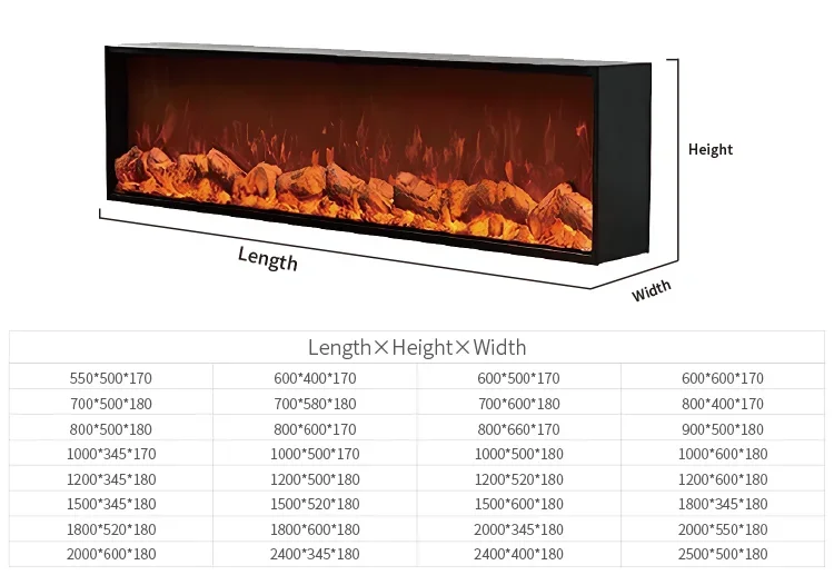 Electric Fireplace, 30", 42", 50", 60" - detail 4