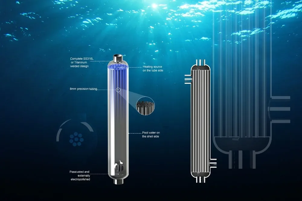 Swimming Pool Heat Exchanger, Titanium, --, Stainless Steel - detail 2