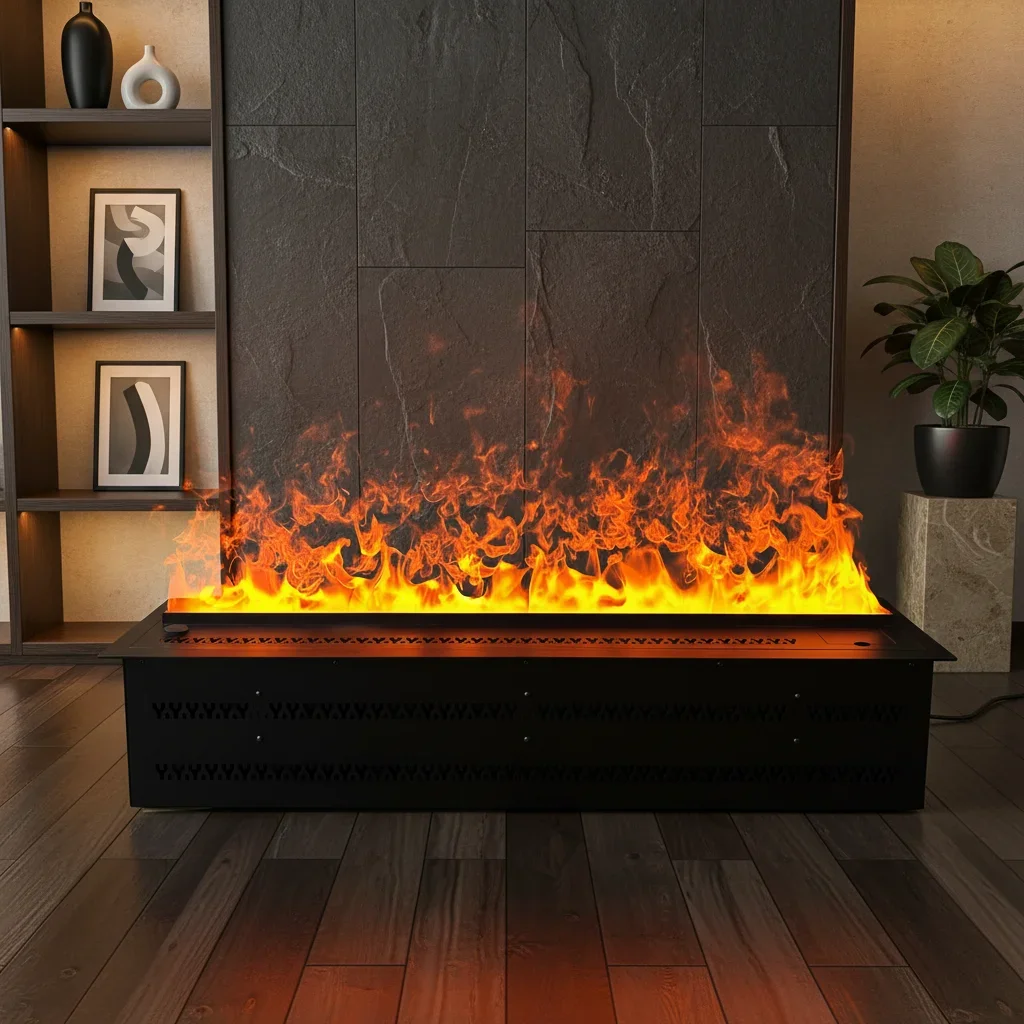 Electric Fireplace, Wall, 3D - detail 4