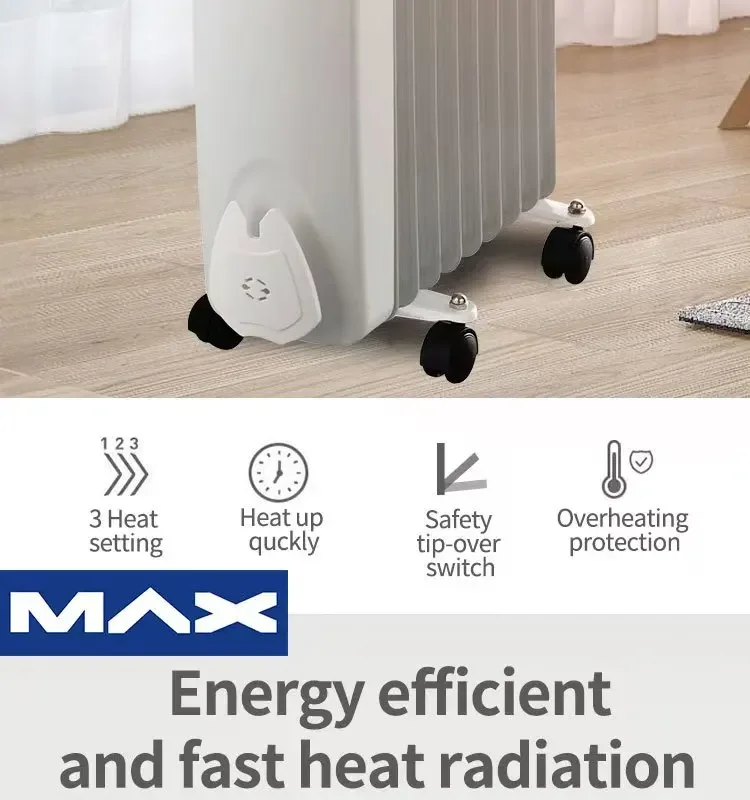 Fins Oil-filled Radiator, 220-240V, 1500 W - detail 6