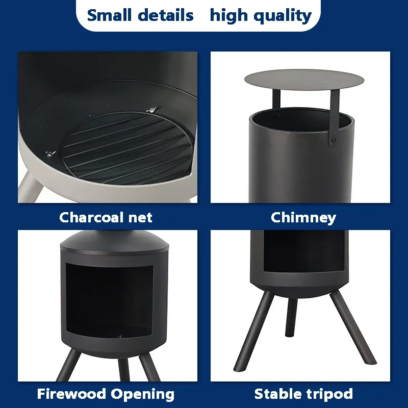 Wood Burning Heating Stove, metal, Patio Heaters - detail 16