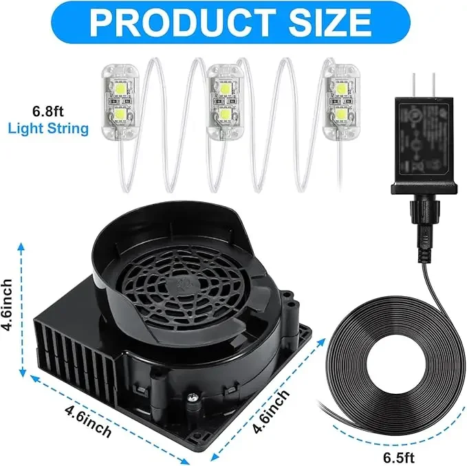 Centrifugal Fans, 12032, LED, 12V, Plastic - detail 2