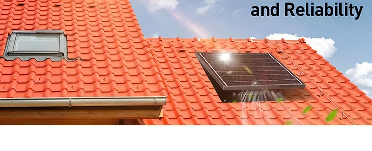 Ventilation Attic Exhaust Fan, Solar, Roof, 25W, 12V - detail 12