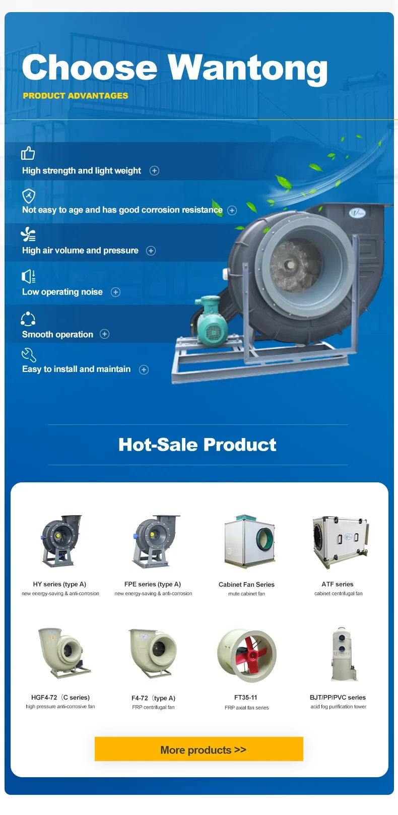 Centrifugal Fan, WANTONG, FRP, Plastic - detail 14