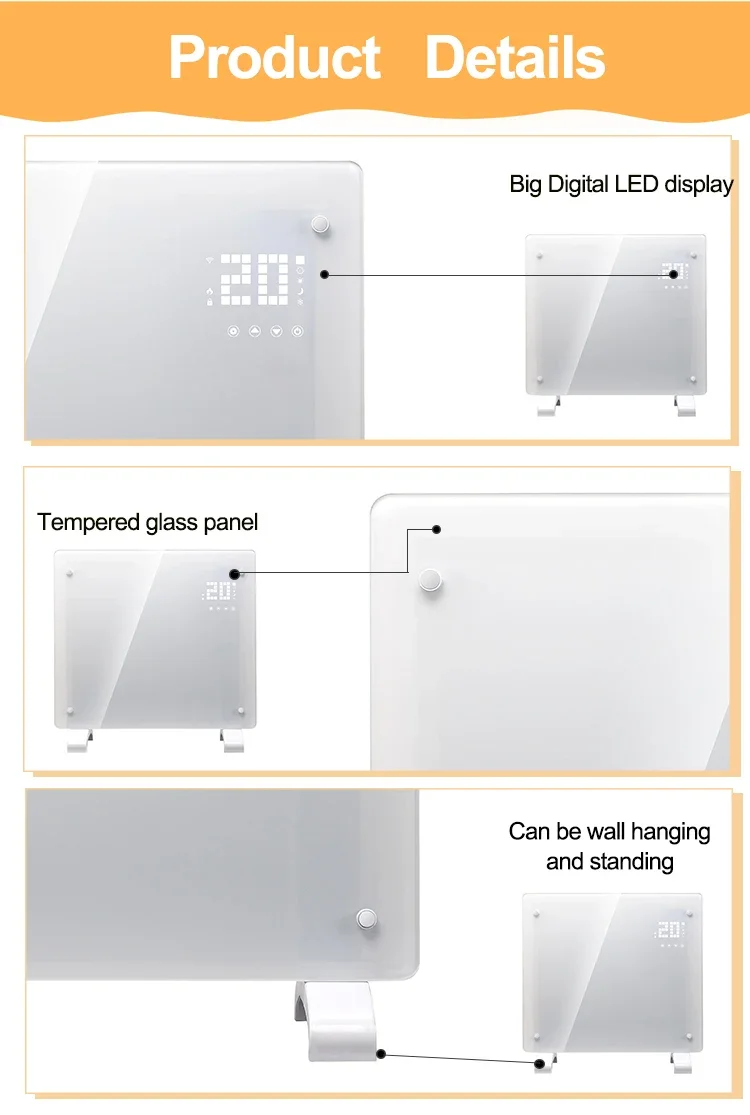 Electric Convection Heater, 2000W, Wall, WIFI - detail 6