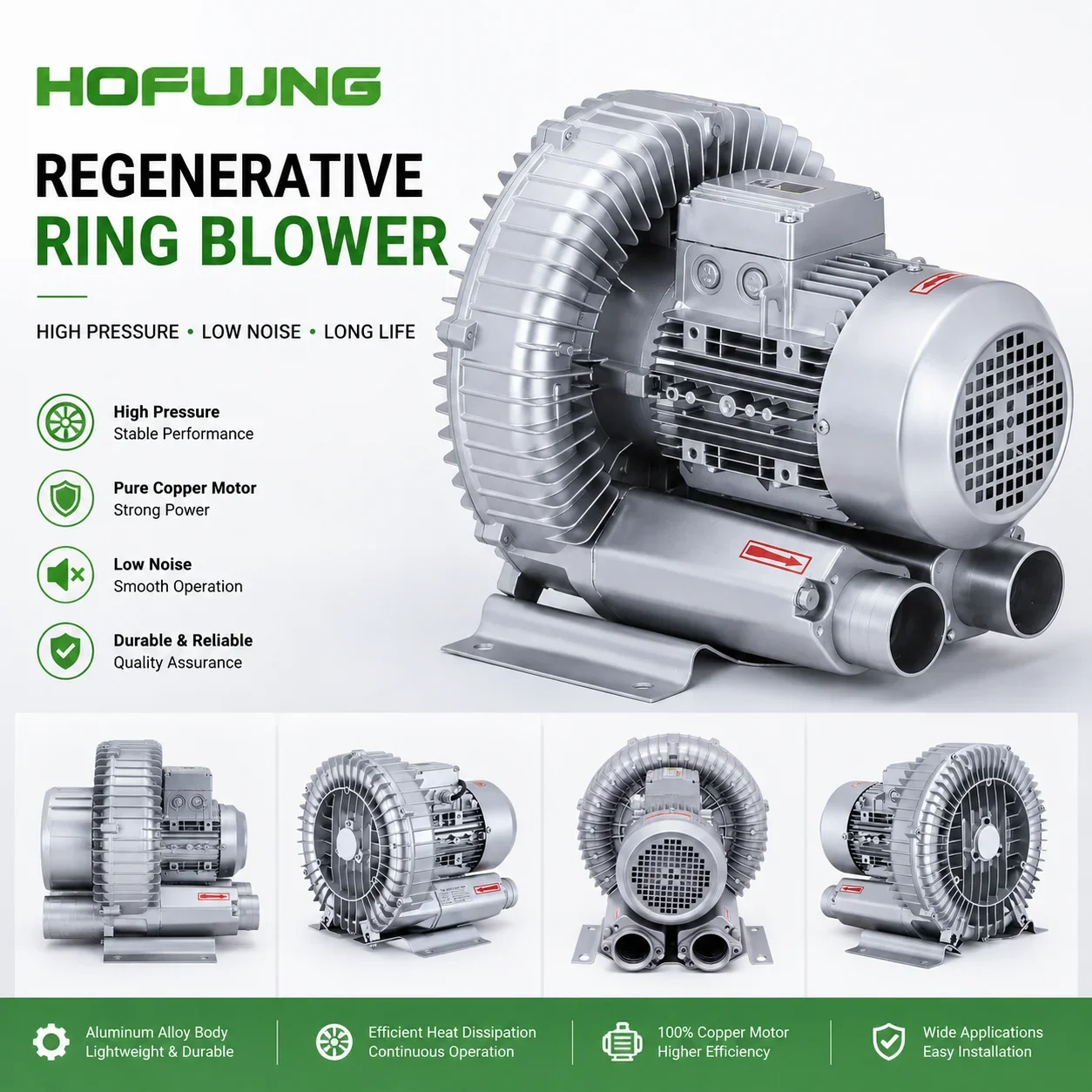 Ring Blower, 1HP, 0.75kW, 2800RPM - detail 2