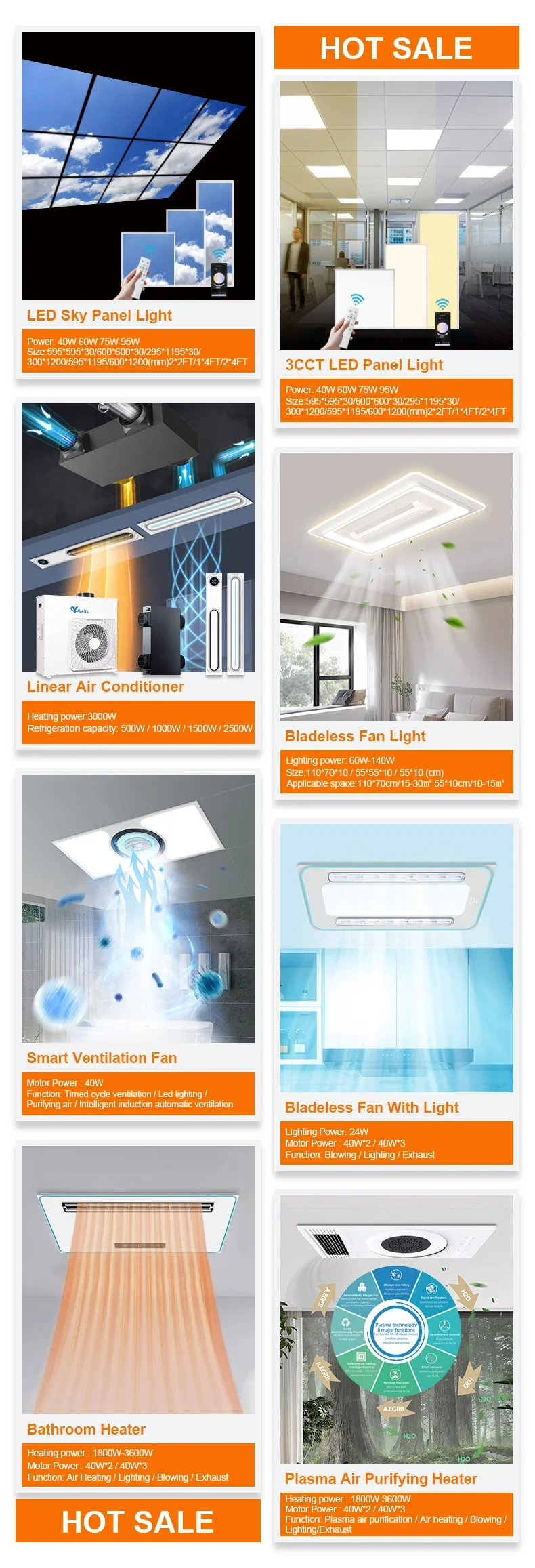 Bathroom Exhaust Fan, 4-in-1, PTC, 12W, LED - detail 16