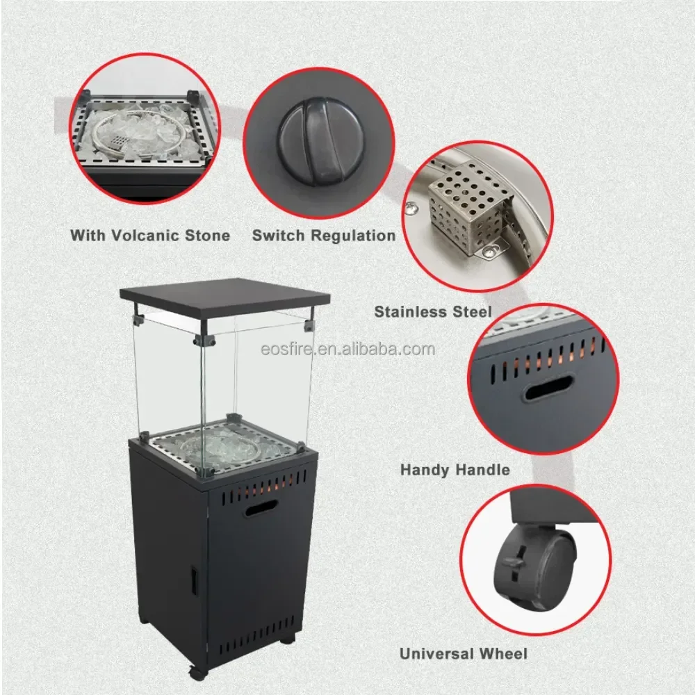 Gas Patio Heater, Steel, Patio Heaters - detail 6