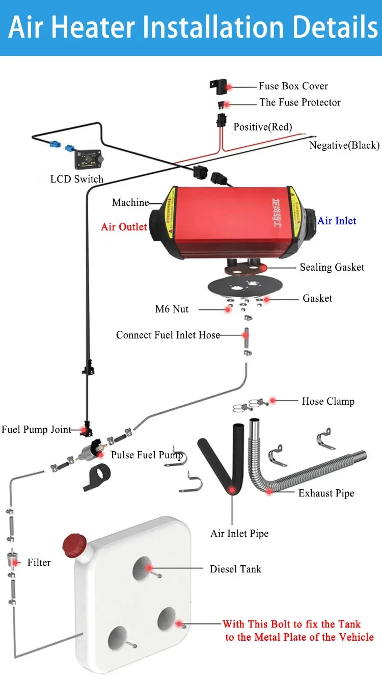 Air Diesel Heater, 12v, 24V, 2kw, 5KW - detail 10