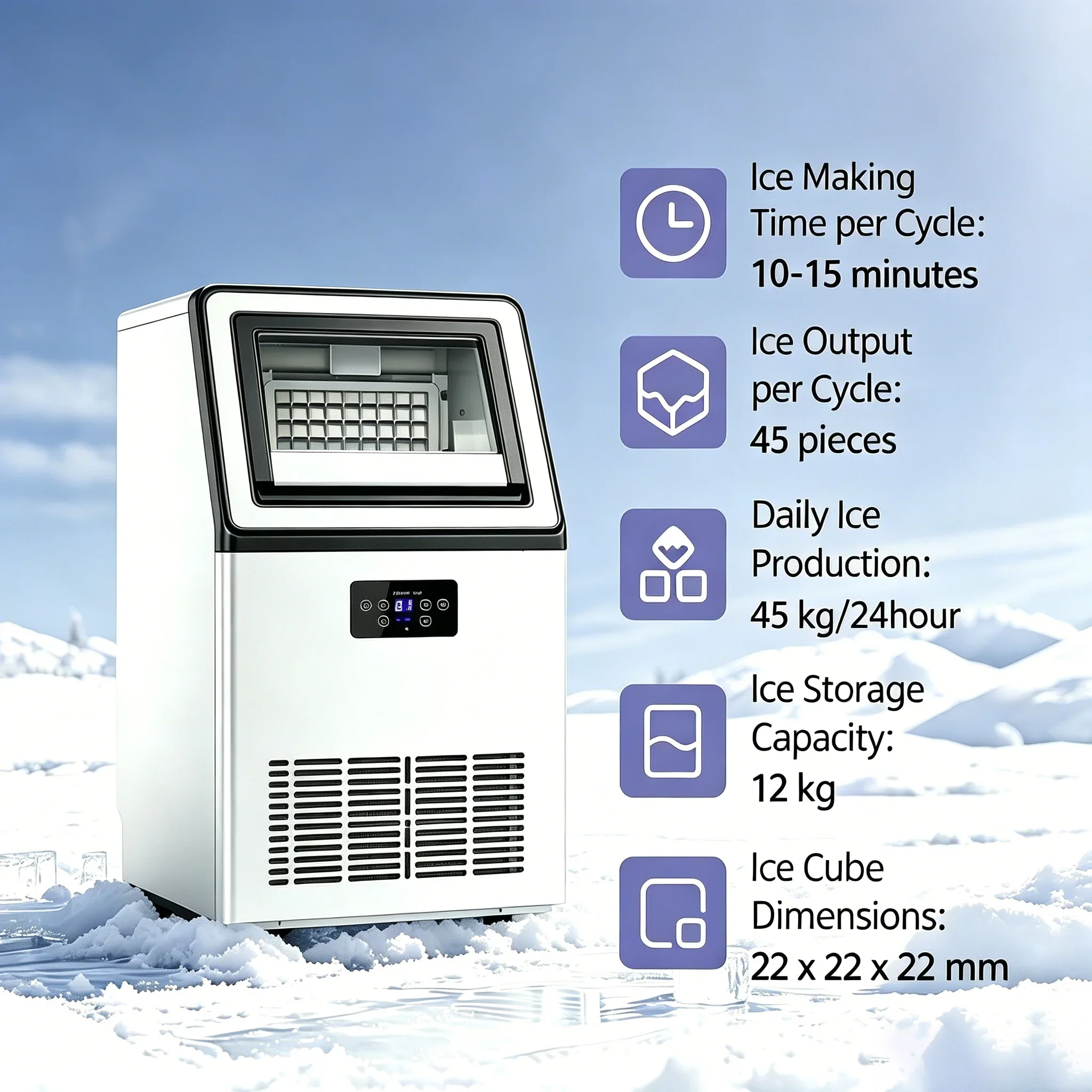Block Snow Ice Tube, 45KG, Stainless, Steel, 110 - detail 6