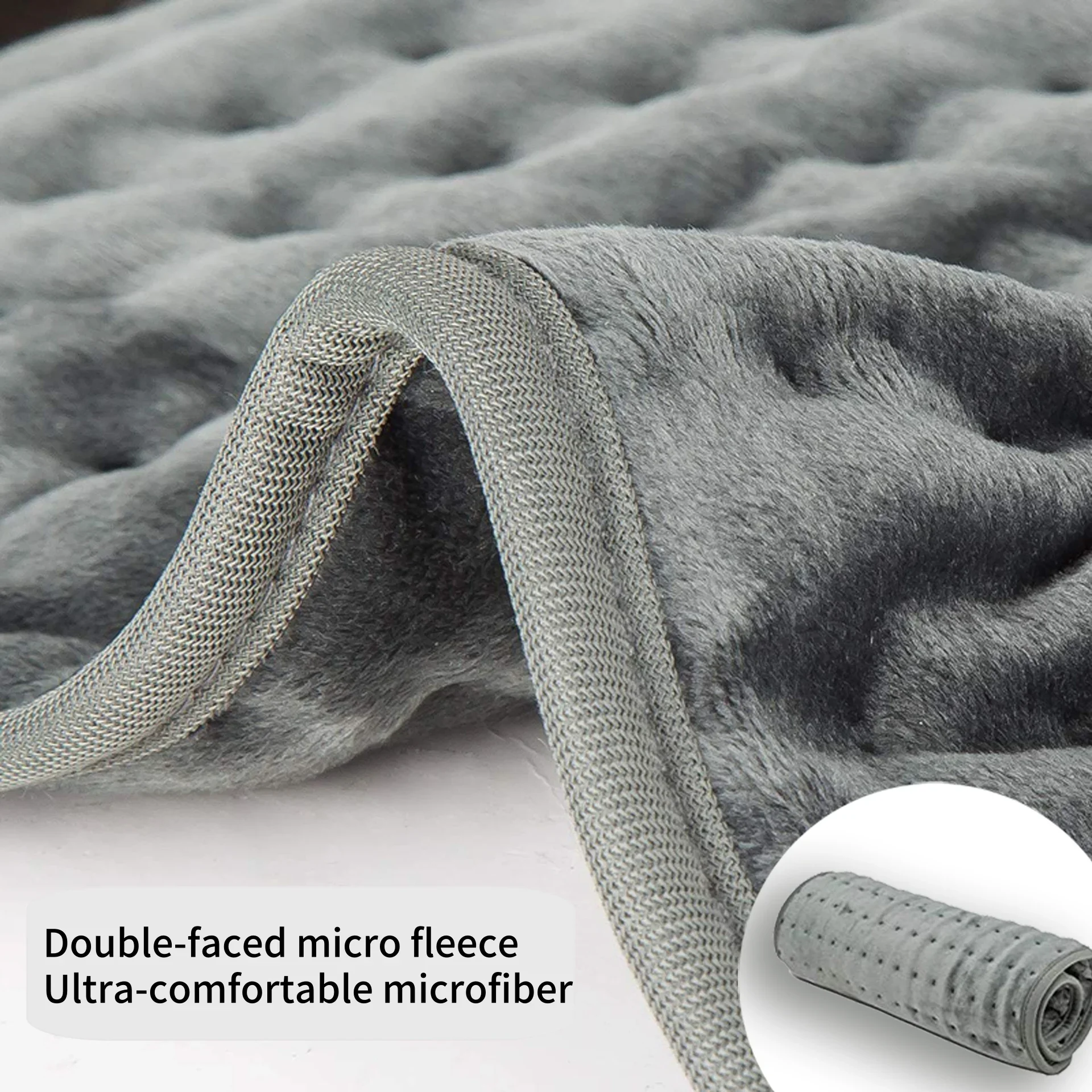 Electric Heated Throw Blanket, 75W(0.10hp), Flannel Fleece - detail 6