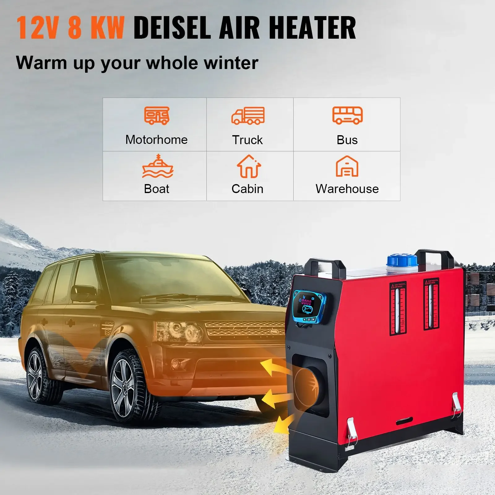 Diesel Parking Heater, 8KW, 12V, 8000W, LCD - detail 4