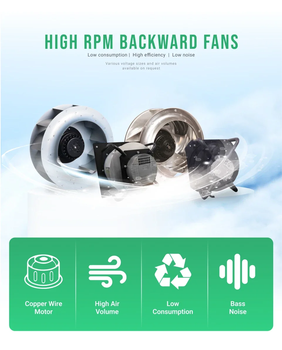 Centrifugal Blower, 133-630mm, 220/380v, Aluminum - detail 4