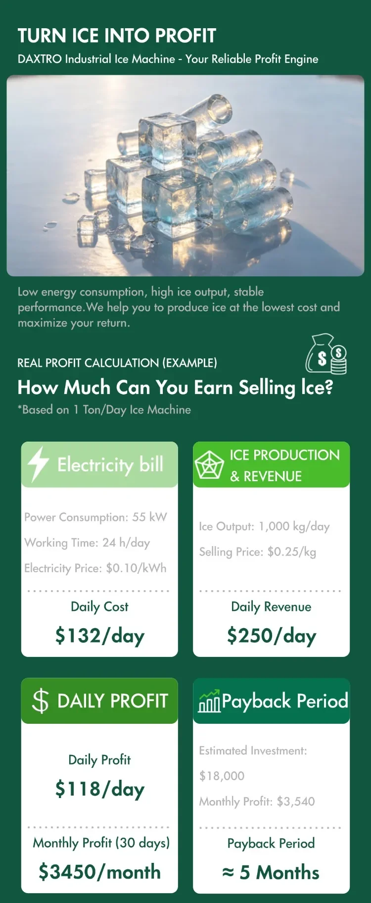 Ice Machines, 24h, Stainless, Steel, PLC - detail 6