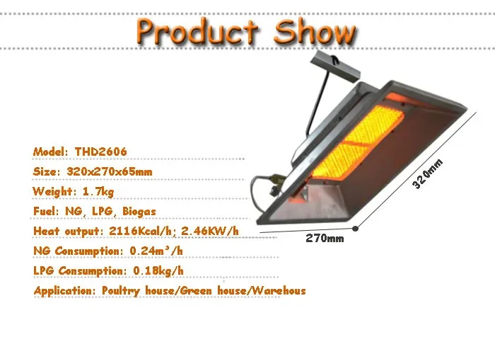 Gas Heater, THD2606, N, 2.5KW(3.35hp) - detail 12