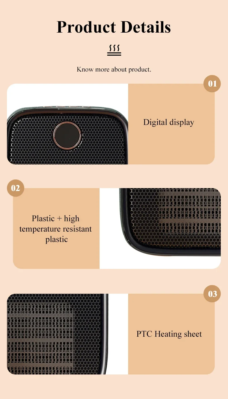 Wall Mount Infrared Heater, IMYCOO, 220V, Portable, PTC - detail 22