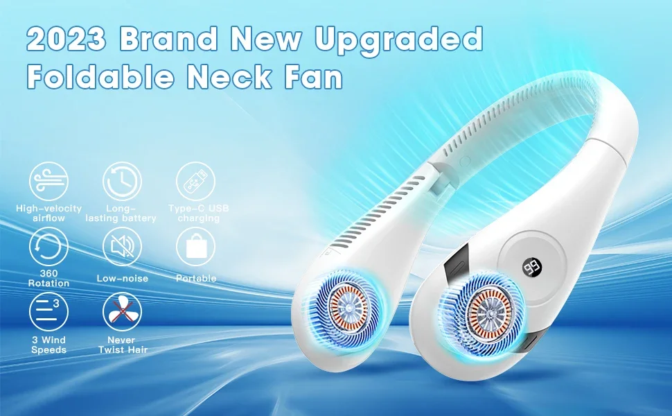 Bladeless Neck Fan, LED, Portable - detail 4