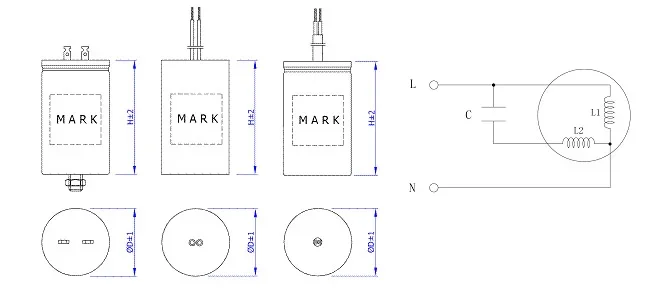 Ventilation Fan Parts, Cbb60, 1-100uf, 450V, Aluminum - detail 8