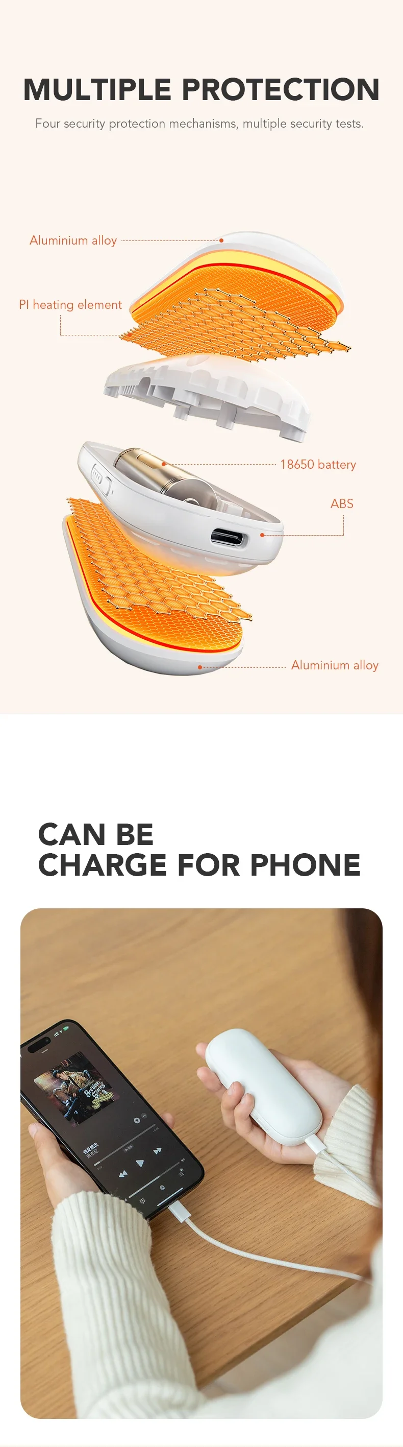 Hand Warmer, IMYCOO, 4800mAh, Portable - detail 16