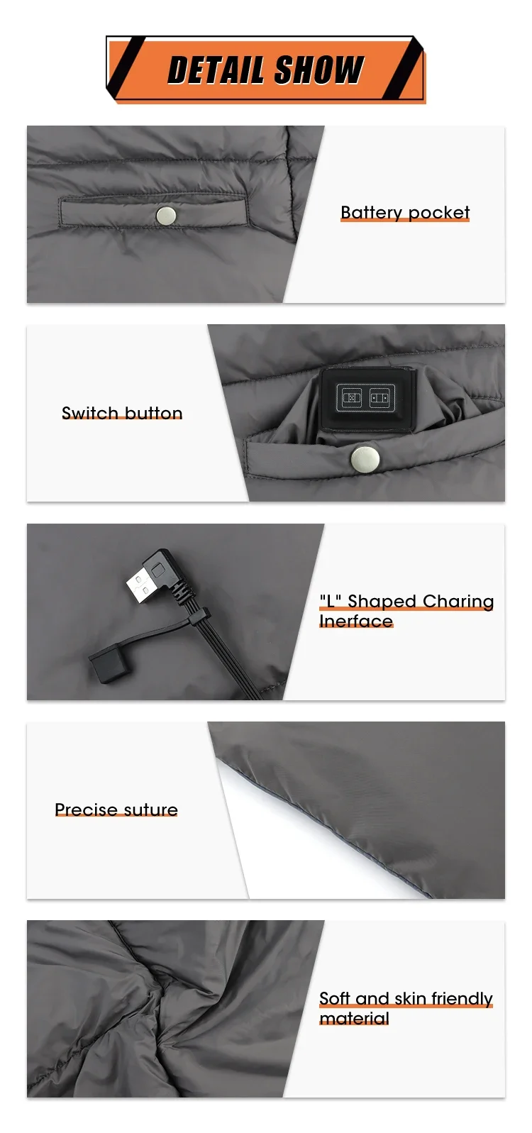 Heated Blanket, Portable, 5V, 7.4V, 12V - detail 6