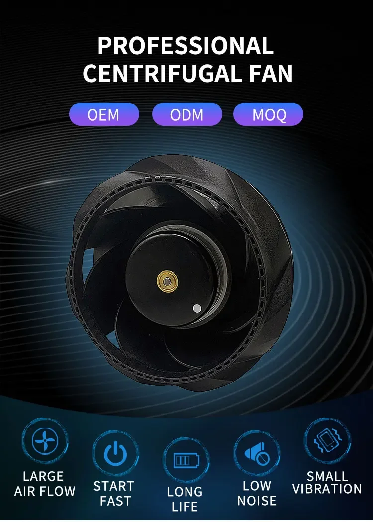 Centrifugal Fan, 17569, 175x69mm, 1500rpm-3600rpm, PWM - detail 2