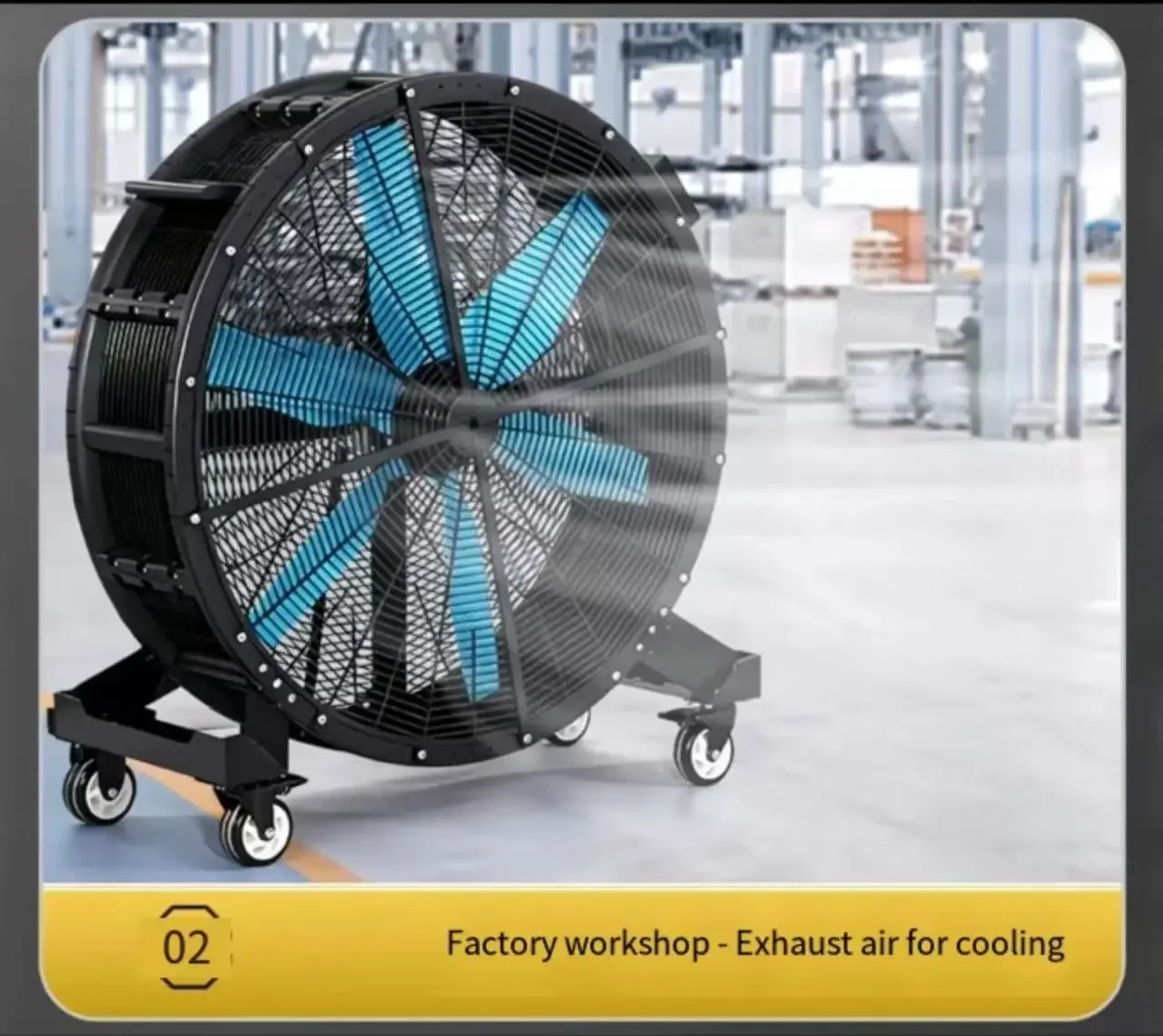 Mobile Portable Drum Fan, Axial, AC 100V~240V, Electric - detail 12