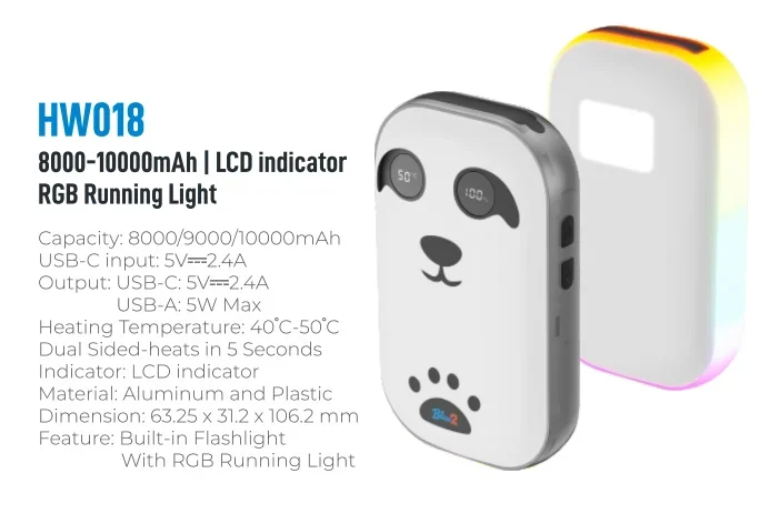 Hand Warmer, 8000-10000mAh, RGB - detail 4
