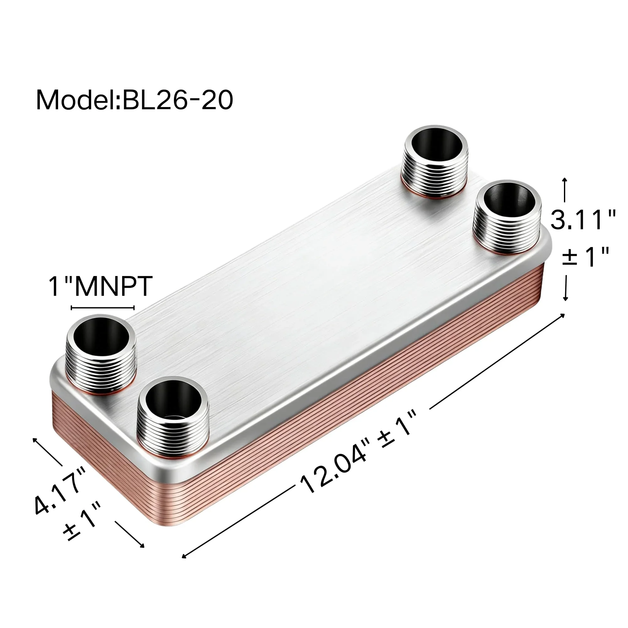RIYI Brazed Plate Heat Exchanger, 304SS or Titanium, to 225C - detail 18