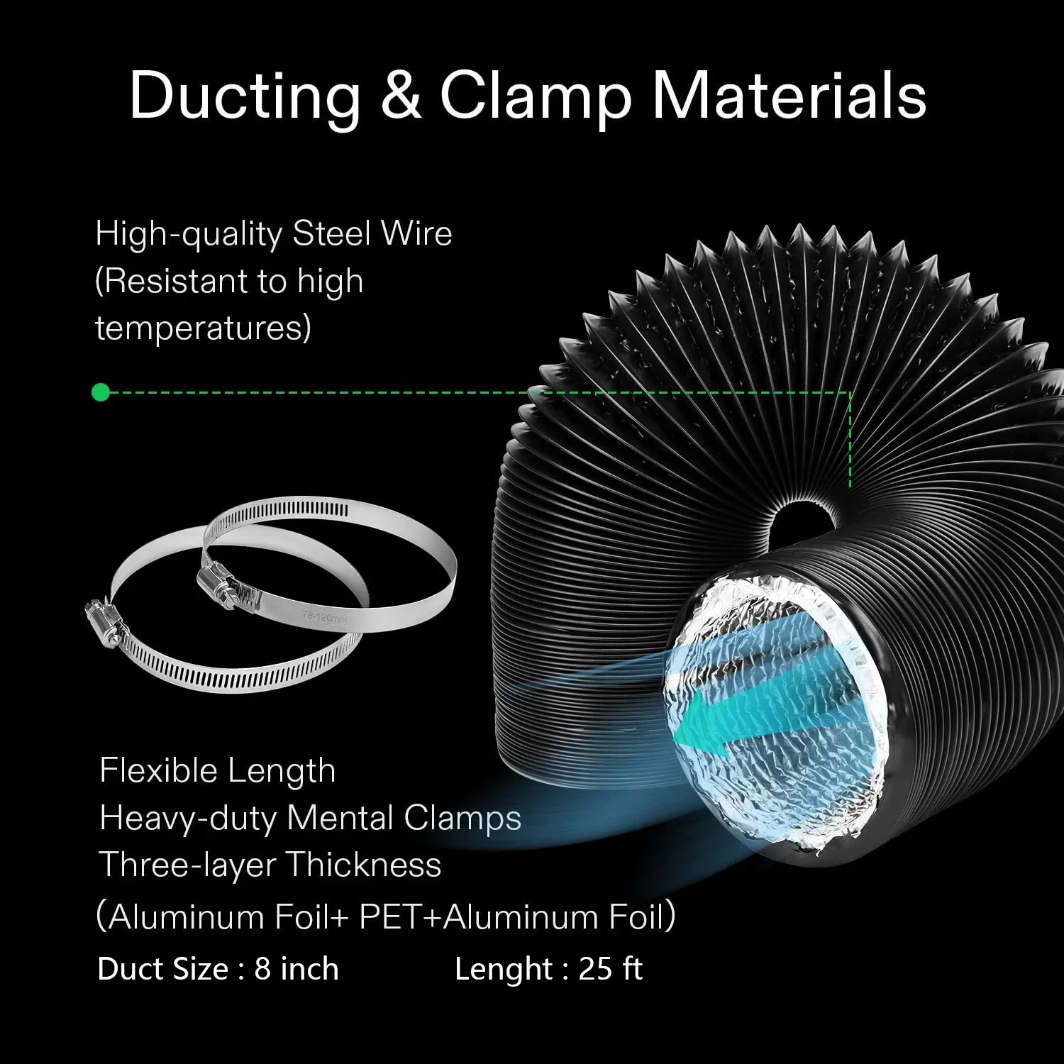 Duct Fan, 830, CFM, Aluminum - detail 12
