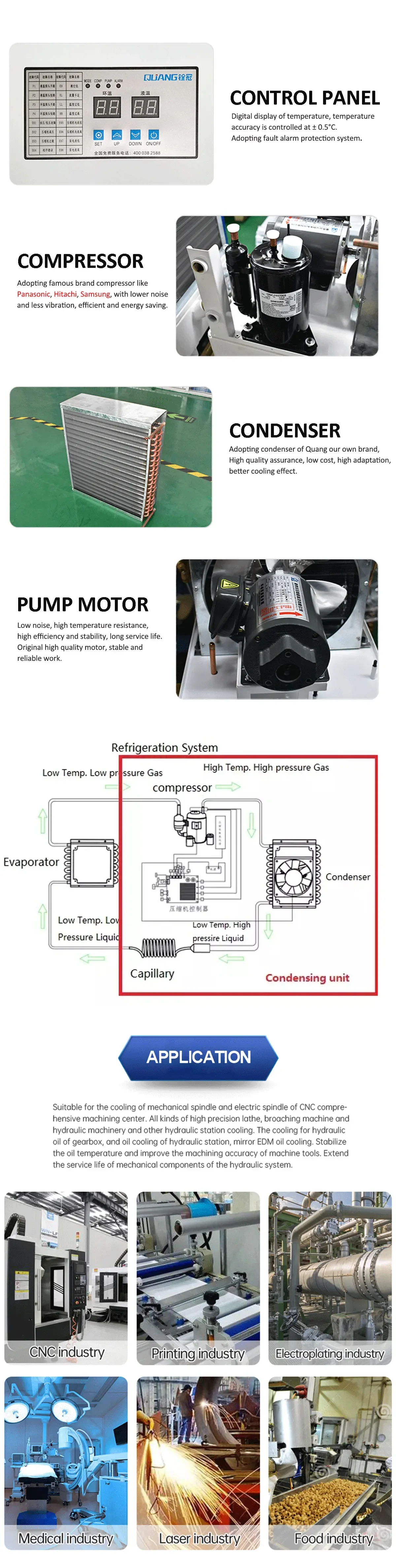 Air Cooled Water Chiller, 1hp, 5hp - detail 8