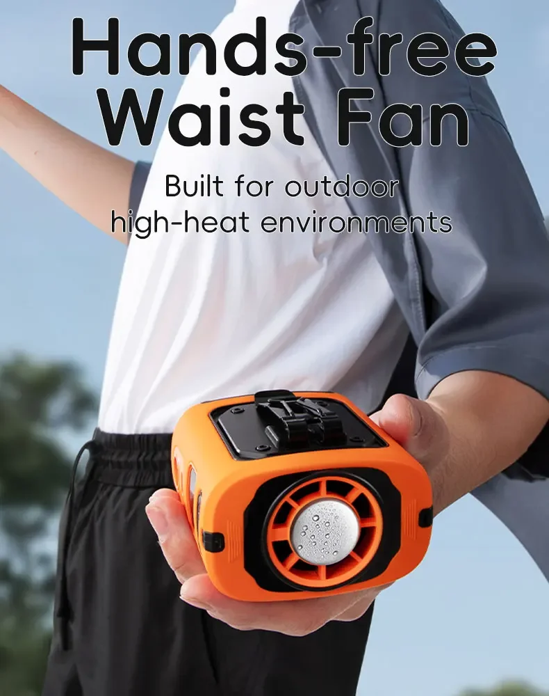 Bladeless Walk Fan, Brushless, USB, 8000mAh - detail 2