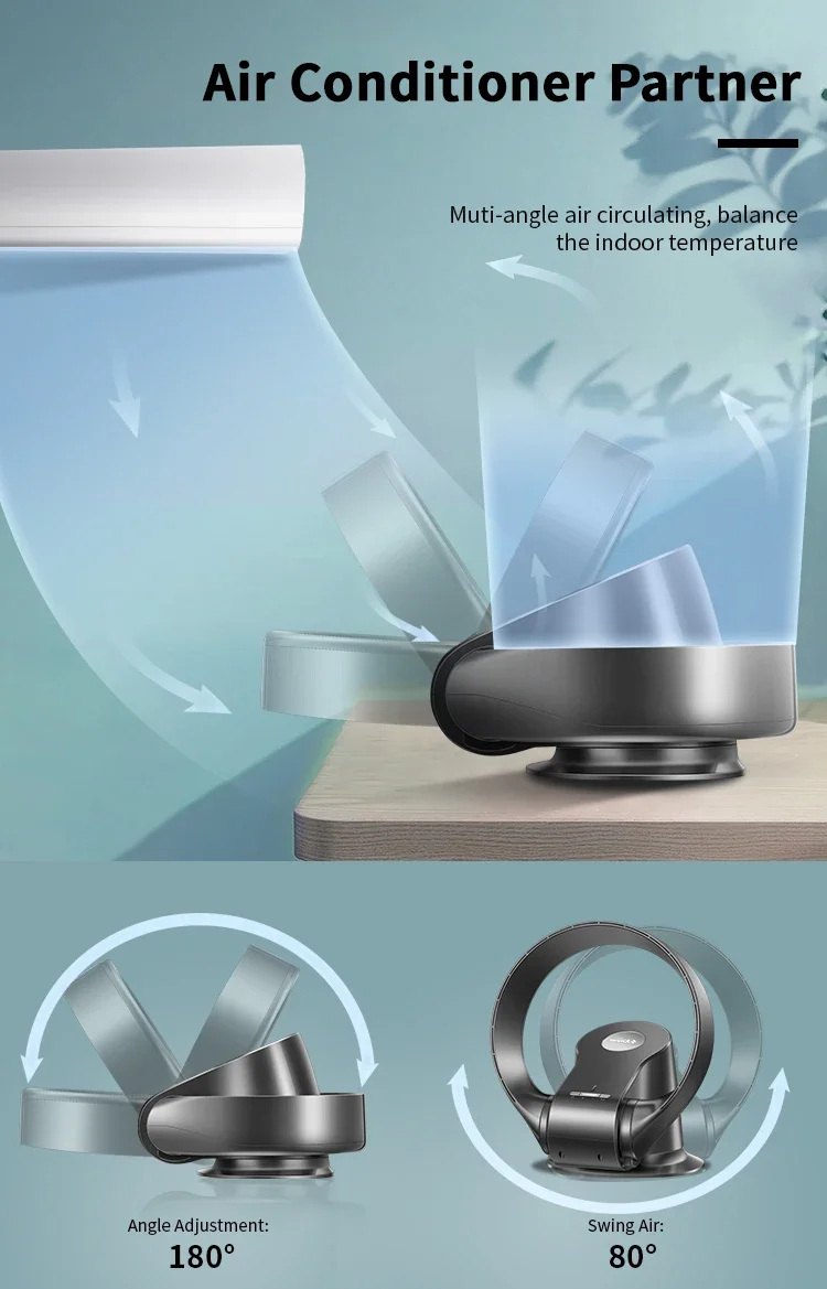 Smart Leafless Fan, Wall, Electric, Plastic - detail 16