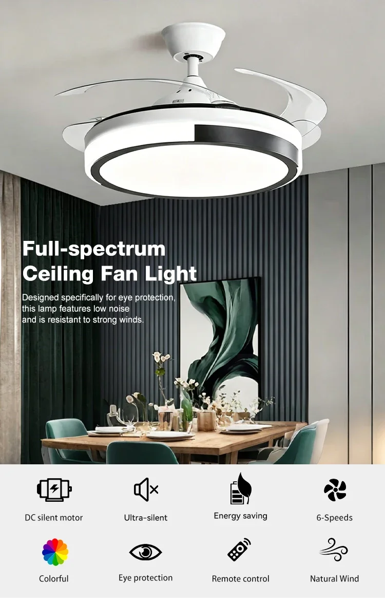 Blades Mute Motor, 42Inch, LED, Ceiling - detail 2