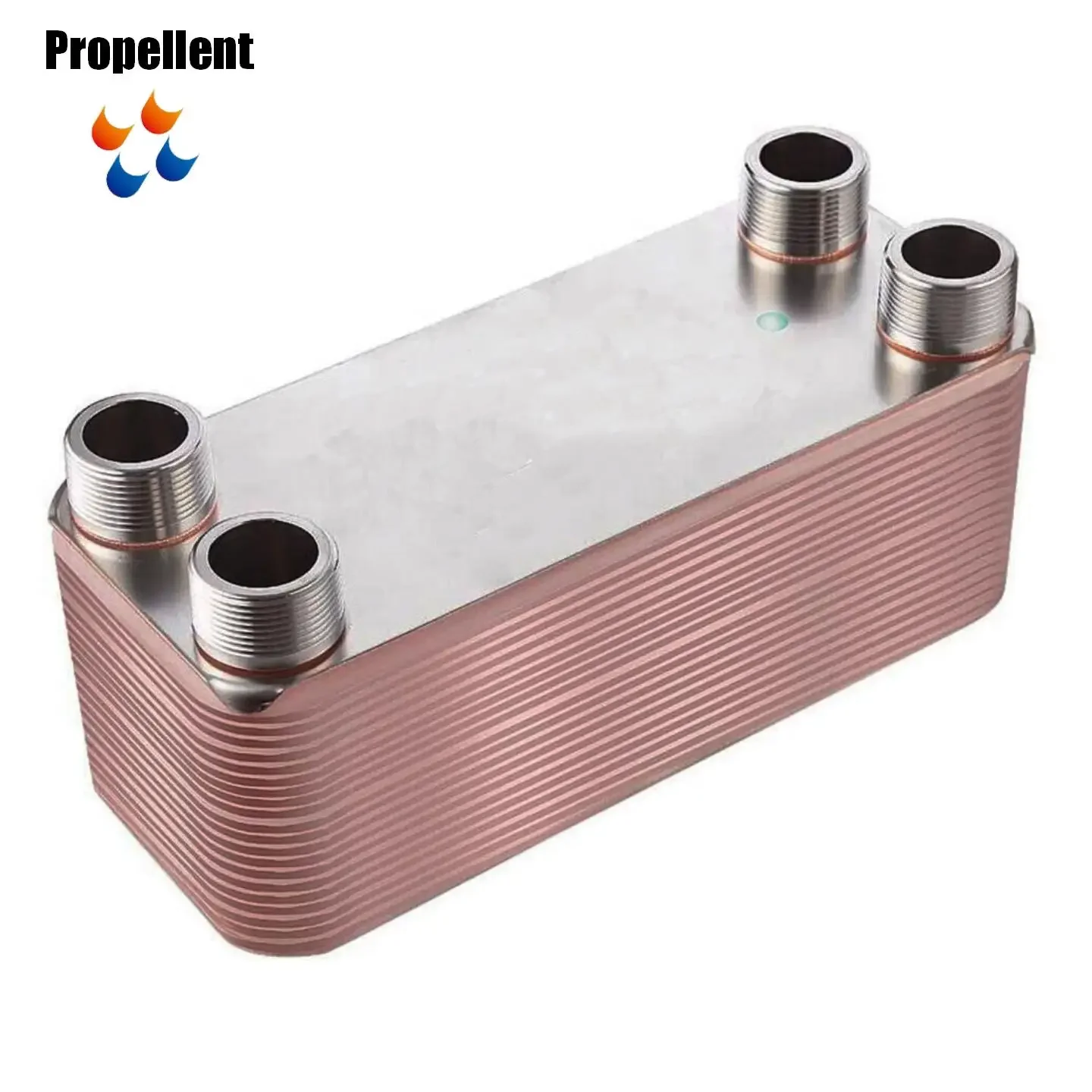 Plate Heat Exchanger, R22, R407A, R410A, Copper - detail 2
